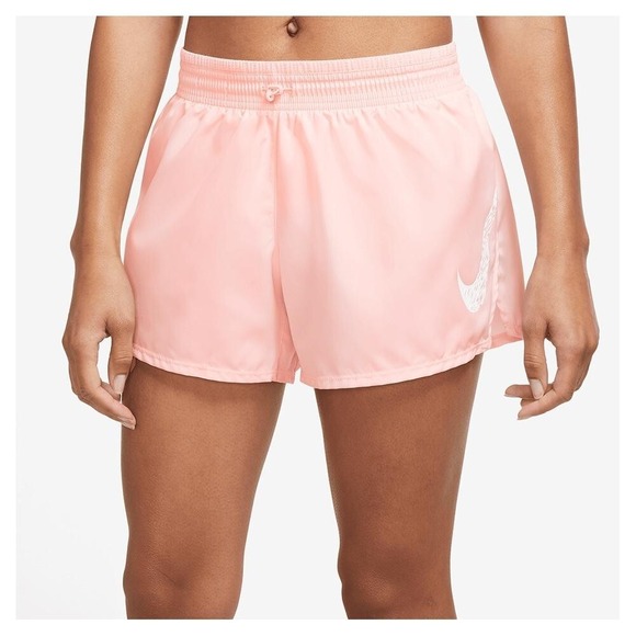 Nike Pants - Women's Nike Dri-fit Swoosh Mid-Rise Brief-Lined Running Shorts L Atmosphere